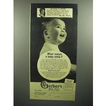 1946 Gerber's Baby Food Ad - What Makes A Smile?