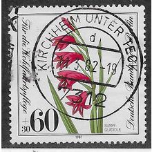 BERLIN -1981 60pf +30 'HUMANITARIAN - WILD FLOWERS' FINE USED (EBID61-690)