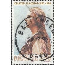 NORWAY, Kirsten Malfrid Flagstad,opera singer, blue 1995, 3.50Kr