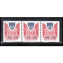 CVP32 28c Shield Very Fine MNH Strip of 3 PA5257