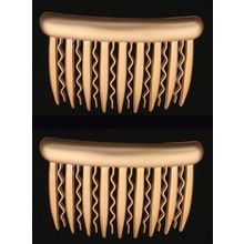 Gold & Silver Side Hair Combs w/ Straight & Wavy Teeth [ ]