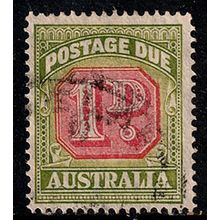 Australia 1946 Postage Due 1D Used Stamp CofA wmk 14.25perf