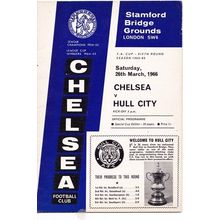 CHELSEA v HULL CITY FA CUP 6TH ROUND 1965/66