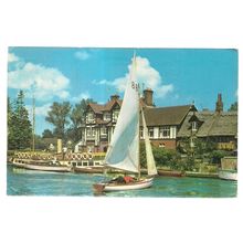 HORNING, NORFOLK BROADS Swan hotel, used postcard 1973 colourmaster PT13855 #