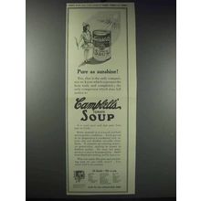1913 Campbell's Tomato Soup Ad - Pure as Sunshine