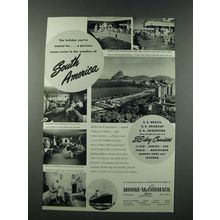 1949 Moore-McCormack Lines Cruise Ad - South America