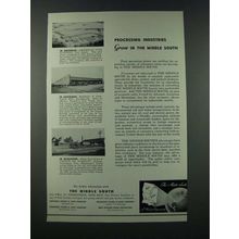 1949 The Middle South Ad - Processing Industries Grow