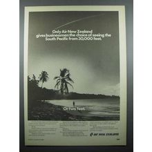 1980 Air New Zealand Ad - South Pacific 30,000 Feet