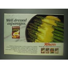 1985 Knorr Hollandaise Sauce Ad - Well dressed asparagus