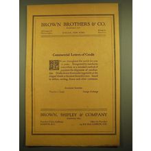 1924 Brown, Shipley & Company Ad - Commercial Letters of Credit