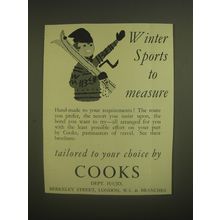 1958 Cooks Travel Ad - Winter sports to measure