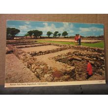 ROMAN FORT RUINS, SEGONTIUM CAERNARVON, WALES. unused postcard by Dennis =