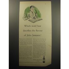 1954 Jameson Whiskey Ad - Which word best describes the flavour of John Jameson