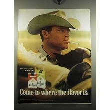 1971 Marlboro Cigarettes Ad - Come to where the flavor is