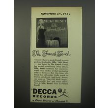 1956 Decca Records Ad - Vicki Benet The French Touch