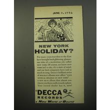 1956 Decca Records Ad - New York Holiday?