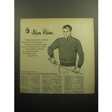 1958 Alan Paine Shetland Sweater Advertisement