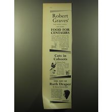 1960 Doubleday Books Advertisement - Food for Centaurs by Robert Graves