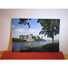 CAERPHILLY CASTLE, GLAMORGAN, WALES. used vintage postcard 1963 pm =