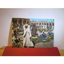 TYPICAL MARKET, MOROCCO, MAROC unused postcard =