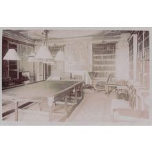 Billiards Table Newburgh Priory Coxwold York Old RPC Postcard