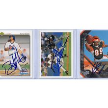 Autographed 3 Card Lot with Deion Sanders Signed Nice