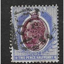 MALTA 1903-4 EDVII WMK CROWN CA 2½d USED SG41