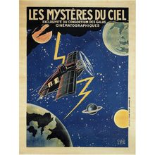 Les Mysteres Du Ciel -French-1912 Art Gallery Poster Canvas Print Wall Decoratio