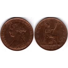 Great Britain. Victoria. Halfpenny 1861. dy21750