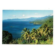 Postcard Comores Comoros Anjouan sea mountains volcanic islands unposted