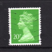 Elizabeth II - 1996 - 20p Bright Green (Centre Band, Elliptical Definitive, Used