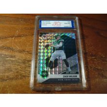 2021 Panini Mosaic, Graded Gem Mint 10, ZACH WILSON Rc, Silver Prizm