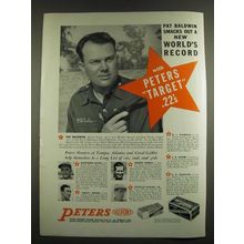 1939 Peters Target and Police Match Ammunition Ad - Pat Baldwin