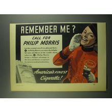 1939 Philip Morris Cigarettes Ad - Remember Me?