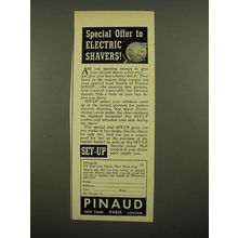 1939 Pinaud Set-up Ad - Special Offer to Electric Shavers