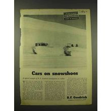 1944 Goodrich Tires Ad - Cars on Snowshoes