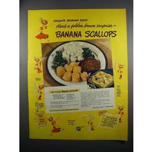 1949 Chiquita Bananas Ad - Banana Scallops Recipe