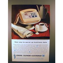 1962 General Telephone Ad - Serve up Business Data