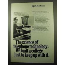 1969 Western Electric Telephone Ad - We Built a College
