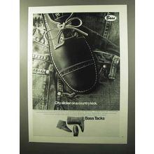 1970 Bass Tacks Shoes Ad - Oxford, Monkstrap, George