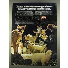1972 Texaco Oil Ad - Good News for All Living Things