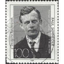 GERMANY, Reverend Paul Schneider, 1897-1939, greyscale 1989, 100pf, #3