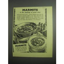 1948 Marmite Food Spread Ad - Marmite is the making of good stew