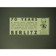 1948 Berlitz School of Languages Ad - 70 years