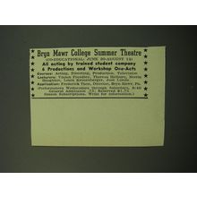 1950 Bryn Mawr College Ad - Bryn Mawr College Summer Theatre