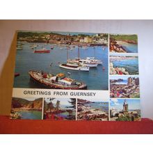 multiview, GUERNSEY, used postcard by John Hinde =