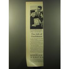 1960 Merriam-Webster New Collegiate Dictionary Advertisement - Confidence