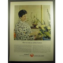 1960 JAL Japan Air lines Ad - How to train an airline hostess