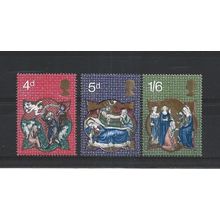 GB.1970 Christmas set of 3.Mounted Mint.Jul25a
