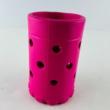 Bogg Boozie – Haute Pink 12 oz Beer Bottle Holder Pink Swiss Cheese Design
